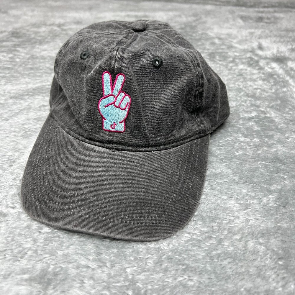 Tik Tok Hat Mens Gray One Size Strap Music Social Media TikTok